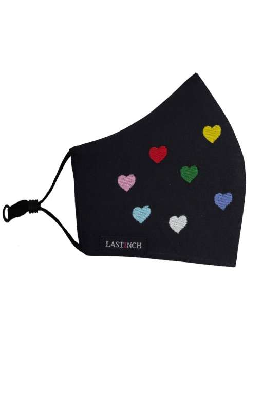 Little Hearts Embroidered Protective Face Mask
