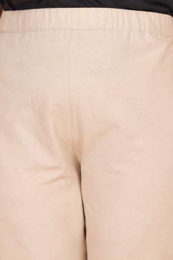 Cotton Beige Narrow Pant