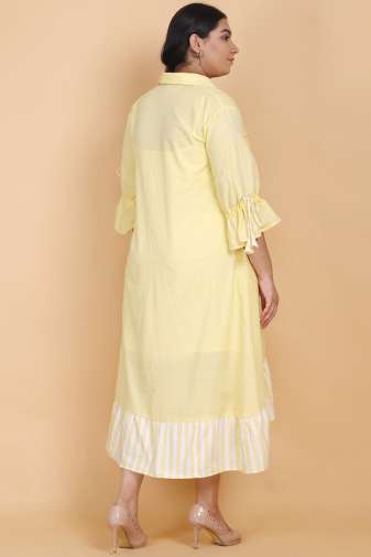 Yellow Maxi Dress With Matching Face Mask