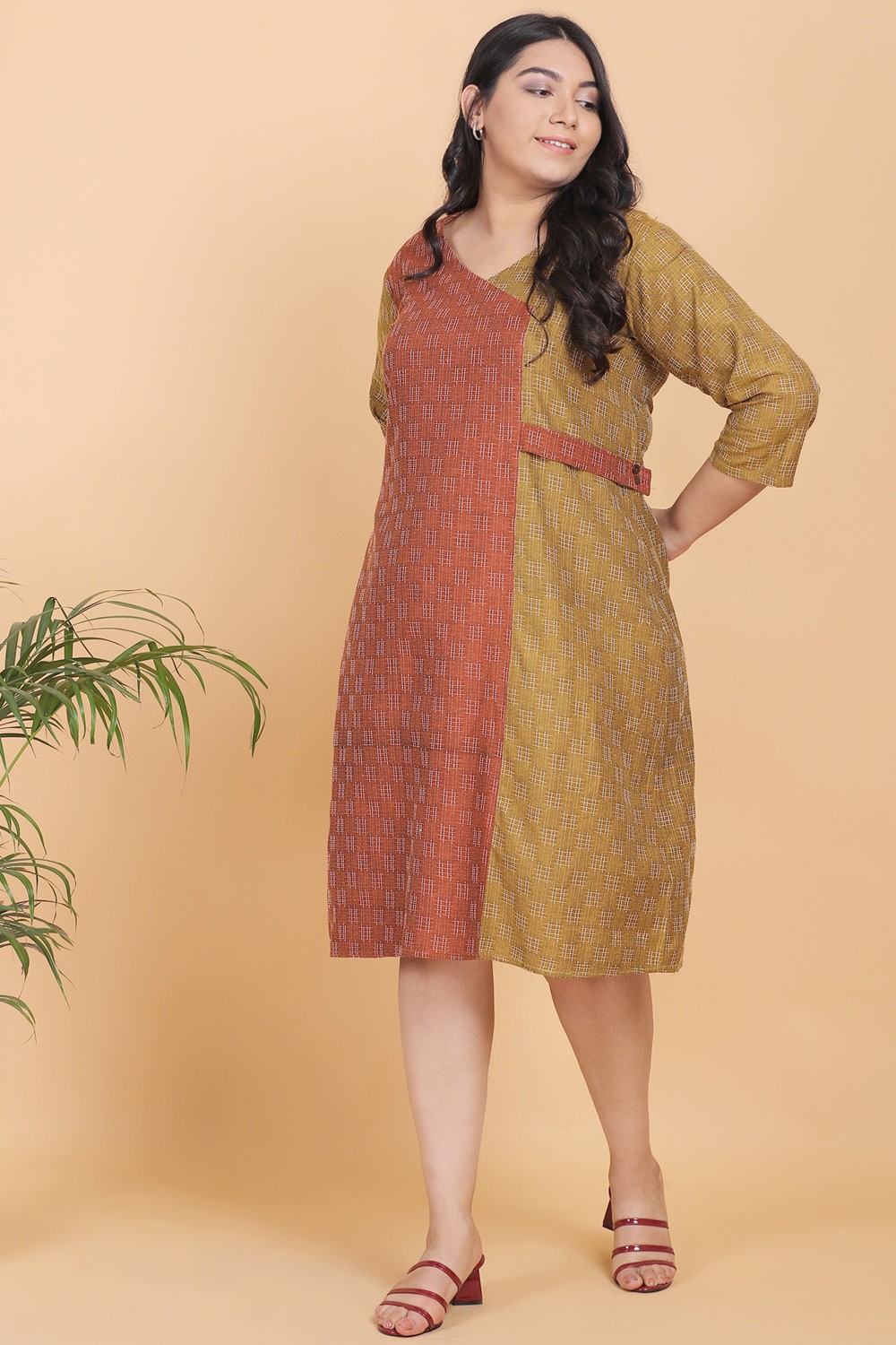 Buy Ivory Schiffli Lining- Cotton Tie-up Midi Dress For Women by Charkhee  Online at Aza Fashions.