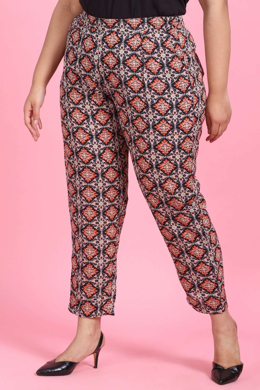 Buy Kulu Women's Multi Color Polyester Cotton Printed Trousers at Amazon.in