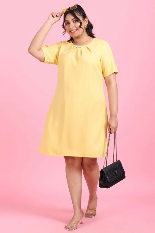 Yellow A-line Dress