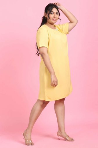 Yellow A-line Dress