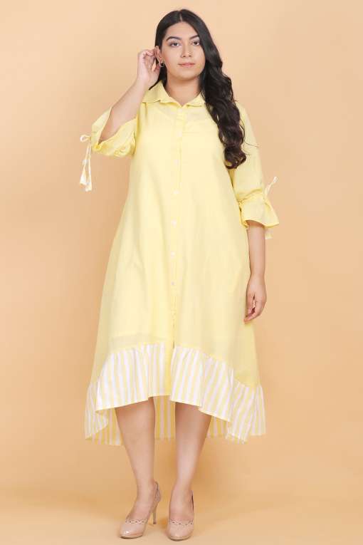 LASTINCH All Size's Yellow Maxi Dress With Face Mask XXS-8XL