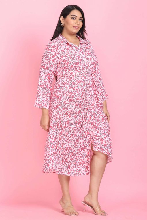 Bloom Pink Cowl Dress