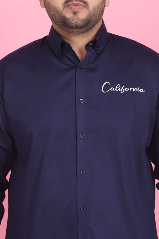 Men's California Embroidery Blue Shirt