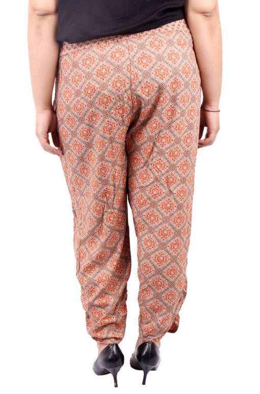 Rust Orange Printed Peg Pants
