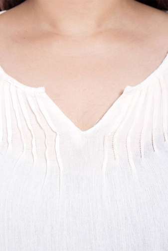Embroidered Off-White Top
