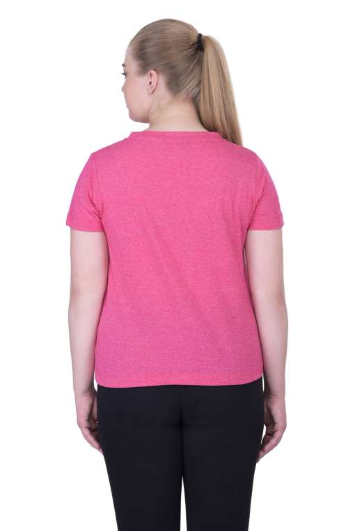 Cotton Pink V-Neck Tee