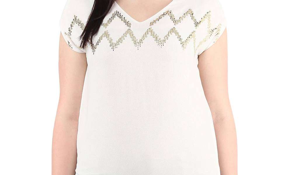 White Sequined Top