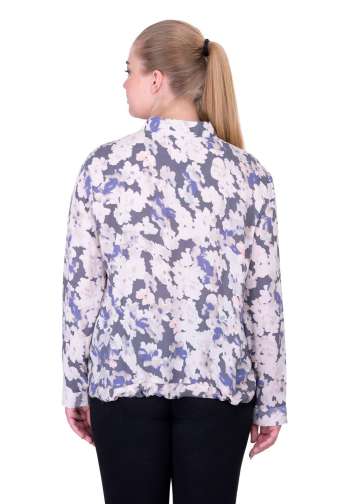 Grey Floral Print Summer Jacket
