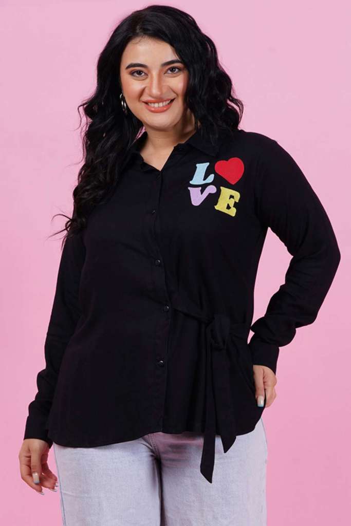 Jazzy Love Embroidered Shirt
