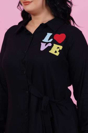 Jazzy Love Embroidered Shirt