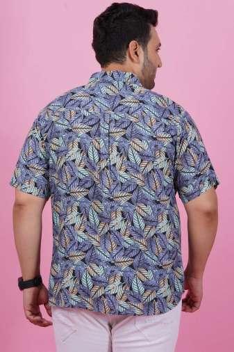 Men Leafy Print Casual Shirt