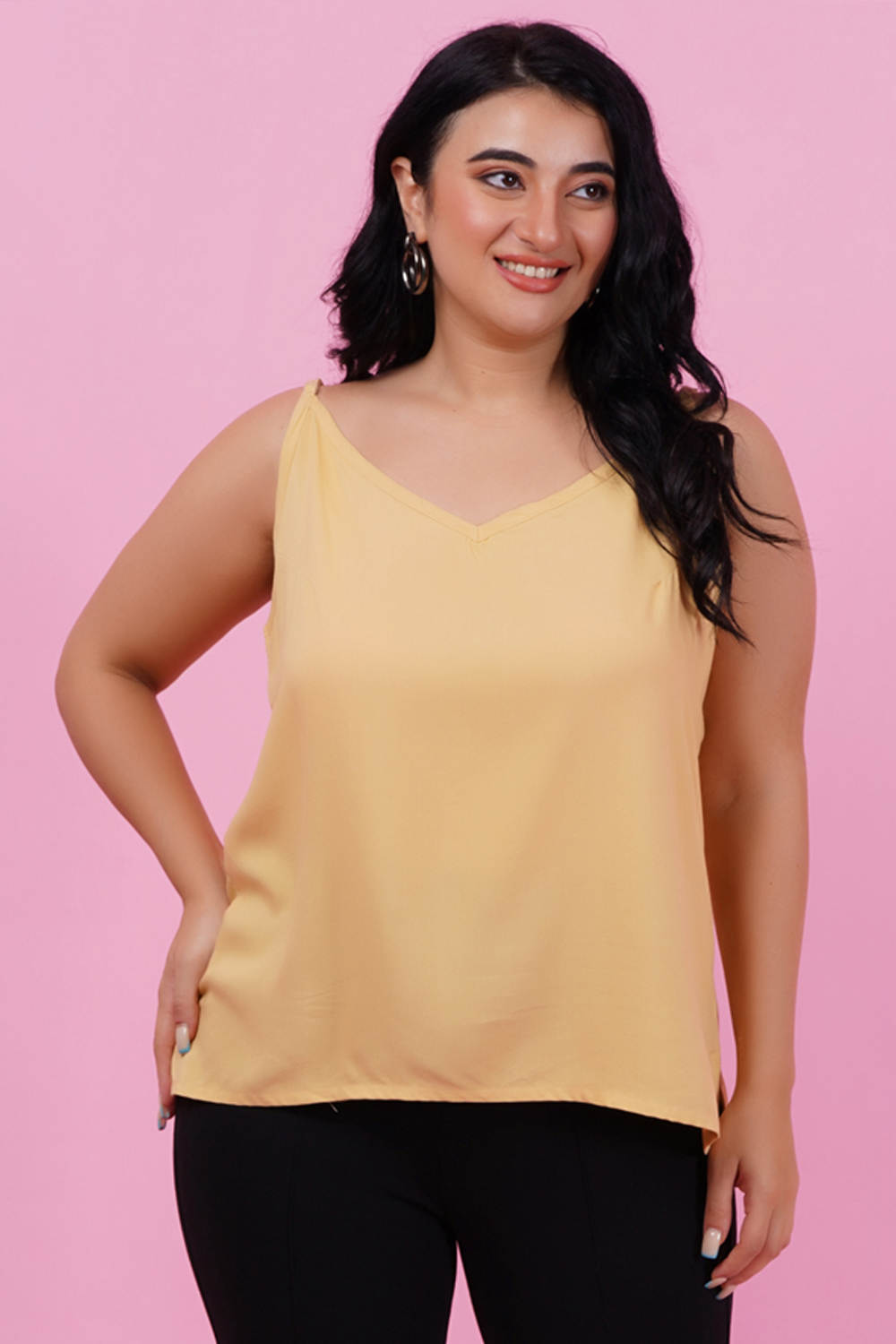 Lastinch Beige T-Shirt Length Camisole, Latest collection