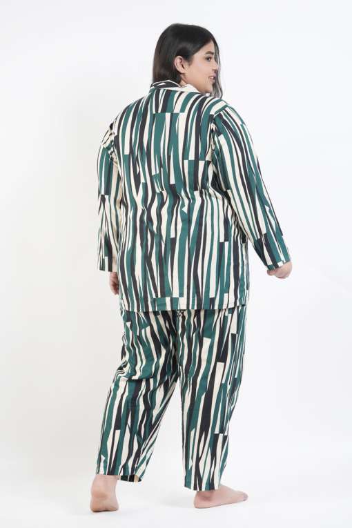 Abstract Stripes Top & Pyjama Set