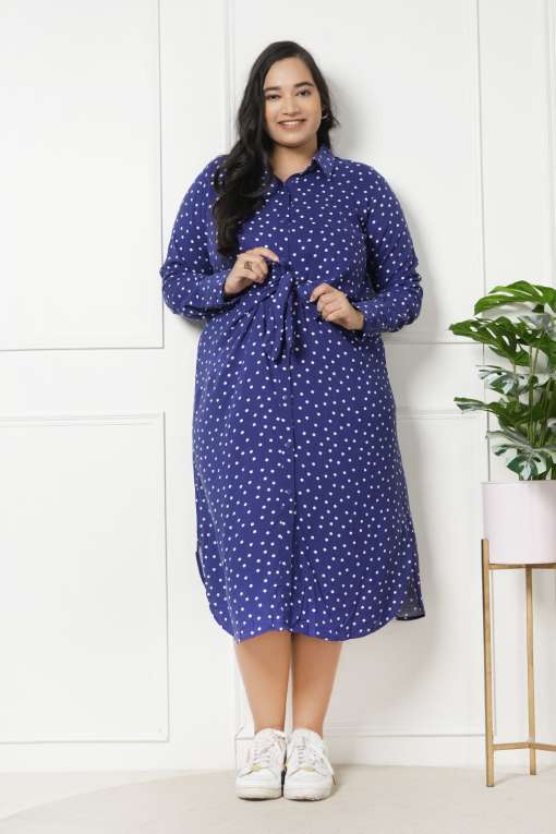 LastInch Summer Swiss Dotted Cowl Dress